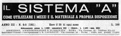 il Sistema A Colophon